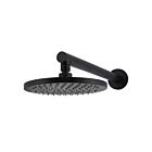 Meir schwarzes Regendusche-Set rund - Set 1