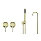 Meir Messing Badewannenarmatur-Set rund - Set 6