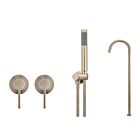Meir Roségold Badewannenarmatur-Set rund - Set 6