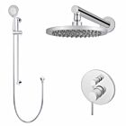 Meir Chrom Duscharmatur-Set rund - Set 2 (große Rosette)