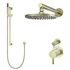 Meir Messing Duscharmatur-Set rund - Set 3 (kleine Rosette)