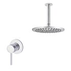 Meir Chrom Duscharmatur-Set rund - Set 8