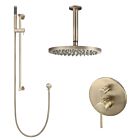 Meir Roségold Duscharmatur-Set rund - Set 9 (große Rosette)
