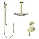 Meir Messing Duscharmatur-Set rund - Set 10 (kleine Rosette)
