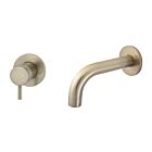 Meir Roségold Einhebelmischer-Set zur Wandmontage rund - Set 4 (Auslauf 13 cm / Griff kurz)