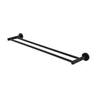 Meir schwarzer Handtuchhalter rund doppelt 60 cm