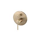 Meir Roségold Wand-Einhebelmischer mit Umsteller rund Rosette groß