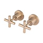 Meir Roségold Einstellgriffe Kreuzform & Einbauteil - Set 8