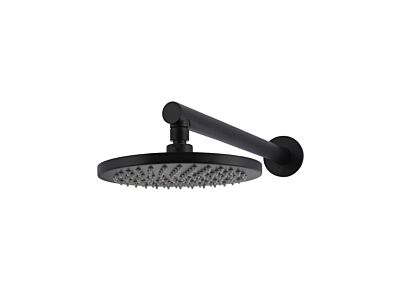 Meir schwarzes Regendusche-Set rund - Set 1