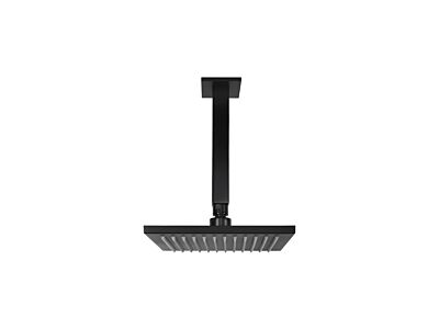 Meir schwarzes Regendusche-Set quadratisch - Set 2