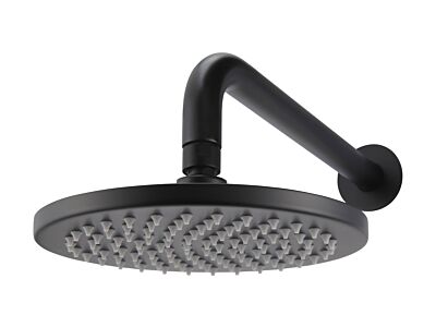 Meir schwarzes Regendusche-Set rund - Set 3