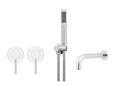 Meir Chrom Badewannenarmatur-Set rund - Set 1