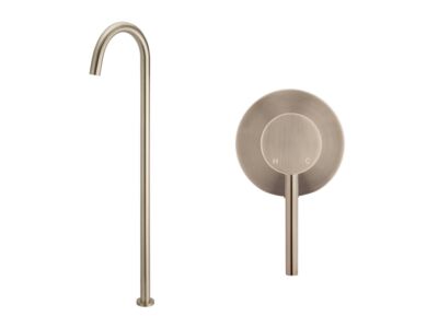Meir Roségold Badewannenarmatur-Set rund - Set 5