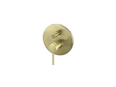Meir Messing Wand-Einhebelmischer mit Umsteller rund Rosette groß