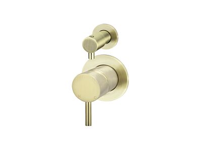 Meir Messing Wand-Einhebelmischer mit Umsteller rund Rosette klein