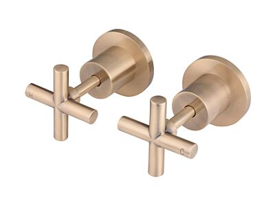 Meir Roségold Einstellgriffe Kreuzform & Einbauteil - Set 8